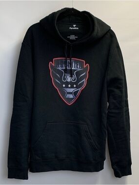 D.C. United Emblem Logo Black Fanatics Hoodie Men’s Size XL